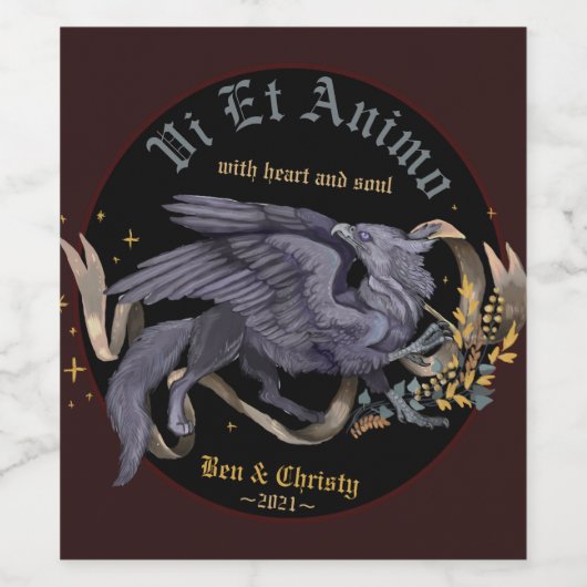 Silver Griffin Wijn Etiket (Enkel label)
