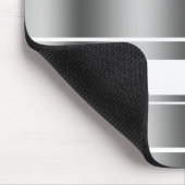 Silver-grijs en White Stripes Pattern Muismat (Hoek)