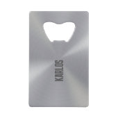 Silver-grijze metalen textuur 2 creditkaart flessenopener (Achterkant)