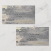 Silver Grungy Foxier Gold Cement-Benoemingskaart Afsprakenkaartje (Voorkant / Achterkant)