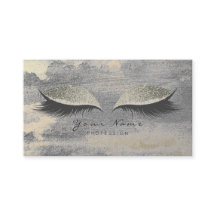 Silver Grungy Lashes Gold Cement-Benoemingskaart
