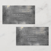 Silver Grungy Monochrom Cement Wall Grey Gold Sepi Visitekaartje (Voorkant / Achterkant)