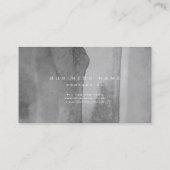 Silver Grungy Monochrom Cement Wall Grey Minimale Visitekaartje (Achterkant)