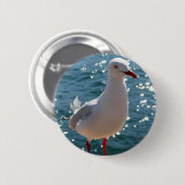 Silver Gull Ronde Button 5,7 Cm (Voorkant /achterkant)