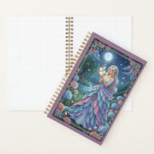 Silver Hair Fairy & Shimmering Petal Gown Journal Notitieboek (Binnen)