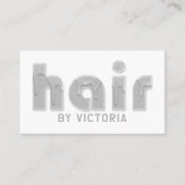 Silver Hair Glitter Drips Typografie Stylist Salon Visitekaartje (Voorkant)
