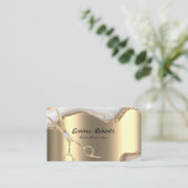 Silver Hairdresser Gradient Glitter Modern Visitekaartje (Staand voorkant)