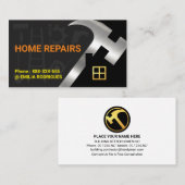 Silver Hammer Home Silhouette Construction Tools Visitekaartje (Voorkant / Achterkant)