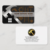 Silver Hammer Home Silhouette Handyman Tools Visitekaartje (Voorkant / Achterkant)