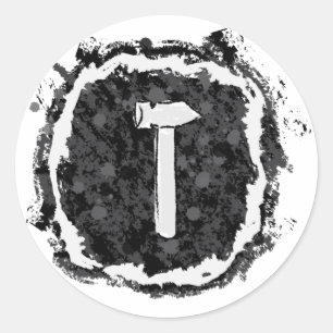 Silver Hammer Ronde Sticker