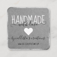 Silver Handgemaakt met Love Etsy Home Crafter Art