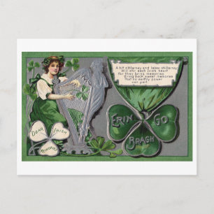 Silver Harp, Shamrock, St. Patrick's Day,  Briefkaart