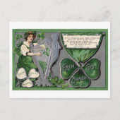 Silver Harp, Shamrock, St. Patrick's Day,  Briefkaart (Voorkant)