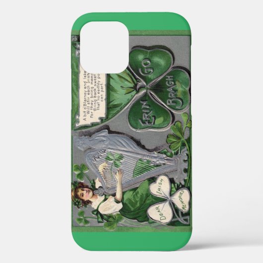Silver Harp, Shamrock, St. Patrick's Day,  Case-Mate iPhone Case (Achterkant)