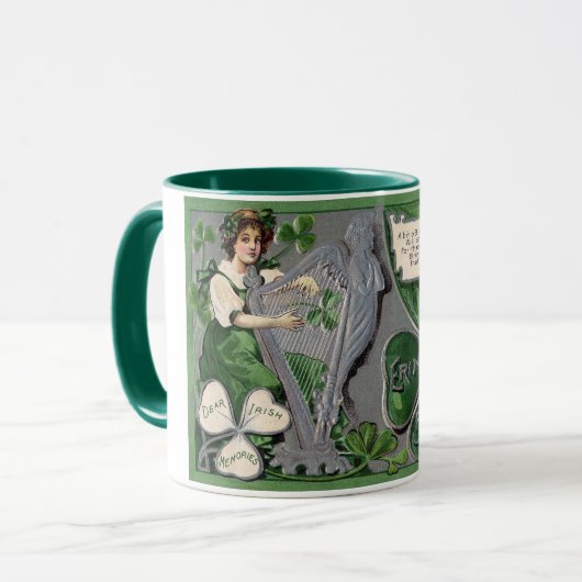 Silver Harp, Shamrock, St. Patrick's Day, Mok (Voorkant links)