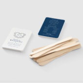 Silver-hart donkerblauw- en wittrouwprogramma handwaaier (Niet-gemonteerd)