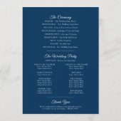 Silver-hart donkerblauw- en wittrouwprogramma programmakaart (Achterkant)