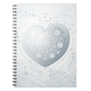Silver-hart, laptop notitieboek