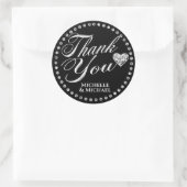 Silver Hartelijk dank voor uw klassieke ronde Stic Ronde Sticker (Tas)