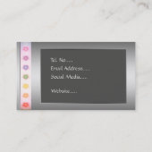 Silver Healing Hands Holistisch design Visitekaartje (Achterkant)