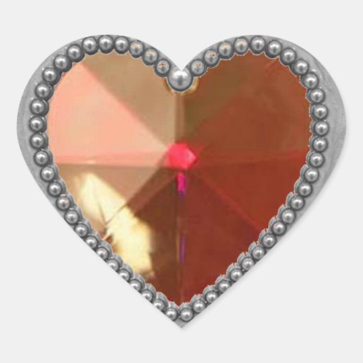 Silver Heart en Ruby Hart Sticker (Voorkant)