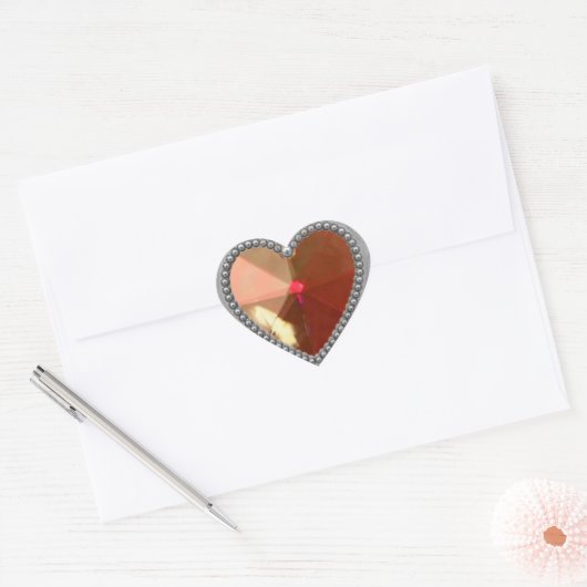 Silver Heart en Ruby Hart Sticker (Envelop)