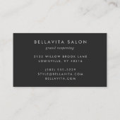 Silver Heart Hair Stylist Salon Visitekaartje (Achterkant)