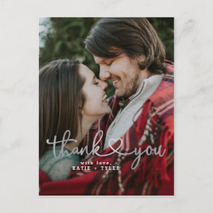 Silver Heart Hartelijk dank Briefkaart