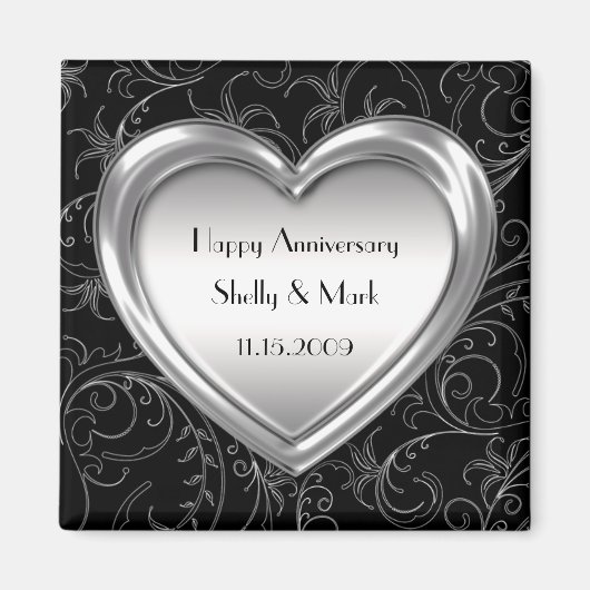 Silver Heart Jubileum Magneet (Voorkant)