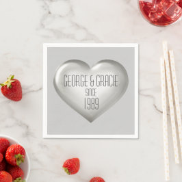 Silver Heart Jubileum Servetten
