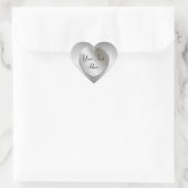 Silver Heart om Stickers te personaliseren (Tas)