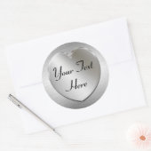 Silver Heart om Stickers te personaliseren (Envelop)