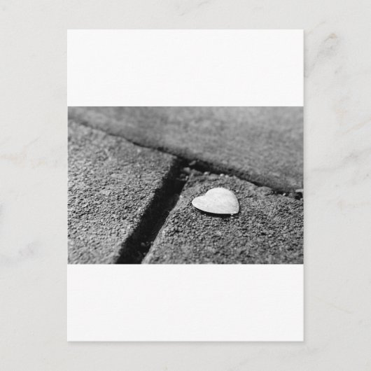 Silver Heart op Sidewalk Briefkaart (Voorkant)