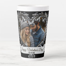 Silver Heart Valentijns/Jubileum Latte-Mok Latte Mok