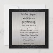 Silver Heart Wedding Invitation Kaart (Achterkant)