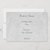 Silver Heart Wedding Invitation Kaart (Achterkant)