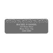 Silver Hearts Address Label (Voorkant)