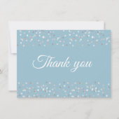 Silver Hearts Confetti Script Bedankt (Voorkant)