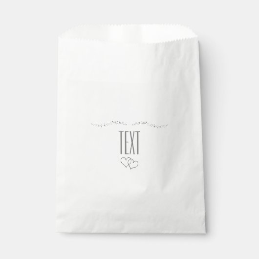 Silver Hearts en Sparkle Vrijgezellenfeest Favor B Bedankzakje (Voorkant)