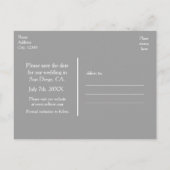 Silver Hearts en Sparkle Wedding Briefkaart van de (Achterkant)