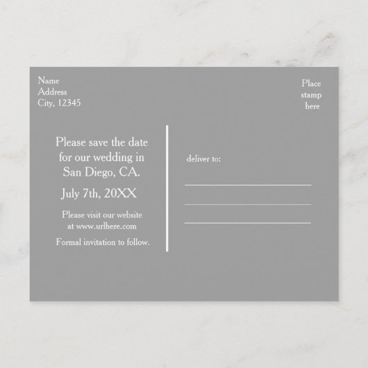 Silver Hearts en Sparkle Wedding Briefkaart van de (Achterkant)