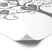 Silver Hearts Family Tree Poster (Hoek)