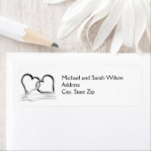 Silver Hearts retouradreslabels Etiket (Insitu)