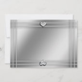 Silver Hearts-uitnodiging Kaart (Voorkant)