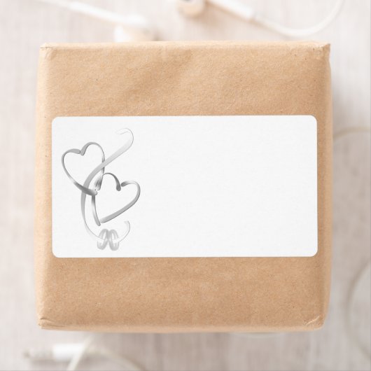 Silver Hearts Verzendlabels Etiket (Insitu)