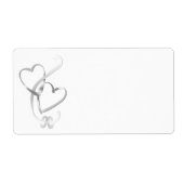 Silver Hearts Verzendlabels Etiket (Voorkant)