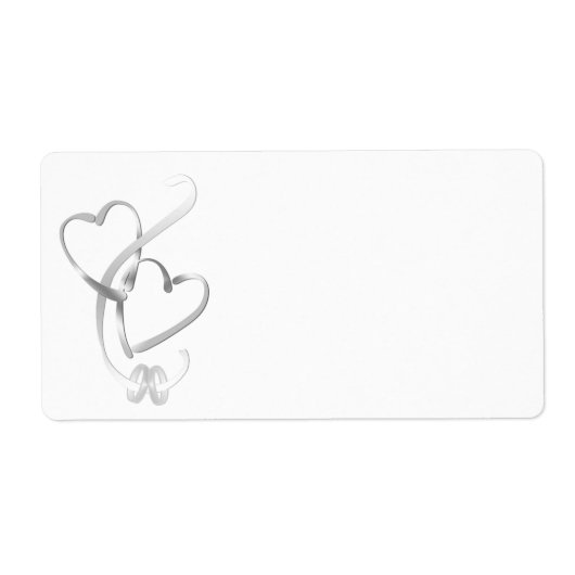 Silver Hearts Verzendlabels Etiket (Voorkant)