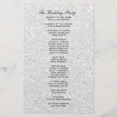 Silver Hearts Wedding Program (Achterkant)