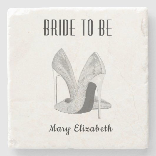 Silver Heels Bride Stenen Onderzetter (Voorkant)