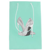 Silver Heels on Mint Medium Cadeauzakje (Voorkant)